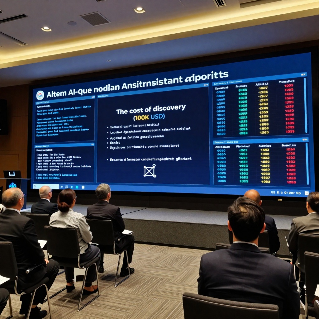Claude Mythos Preview révèle des failles majeures dans les algorithmes de chiffrement post-quantique et AES-128 — image3 Une salle de conférence dédiée à la cryptographie, où un écran géant affiche une simulation en direct d’une attaque menée par IA sur des algorithmes résistants aux ordinateurs quantiques. Les participants, vêtus de costumes professionnels, suivent les transitions entre preuves mathématiques et graphiques computationnelles en temps réel, soulignant le coût de la découverte (100 000 USD) et la vérification humaine. Une lumière chaude contraste avec des reflets bleutés des projections numériques. ---